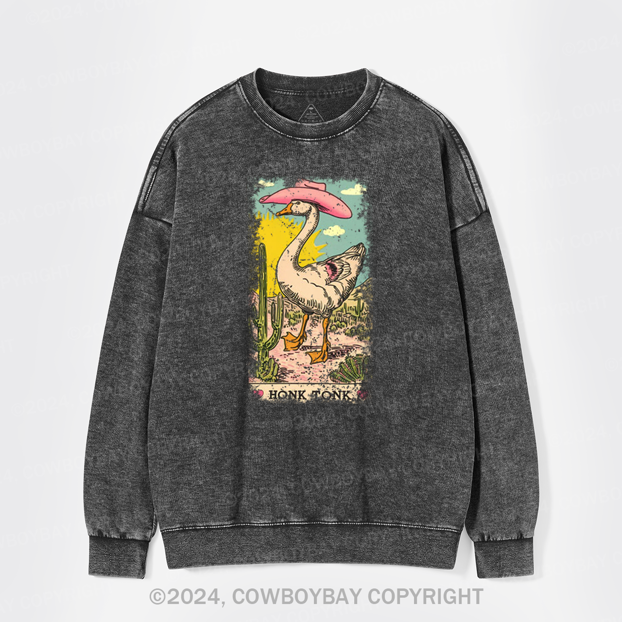 Honk Tonk Goose Tarot Washed Sweatshirts