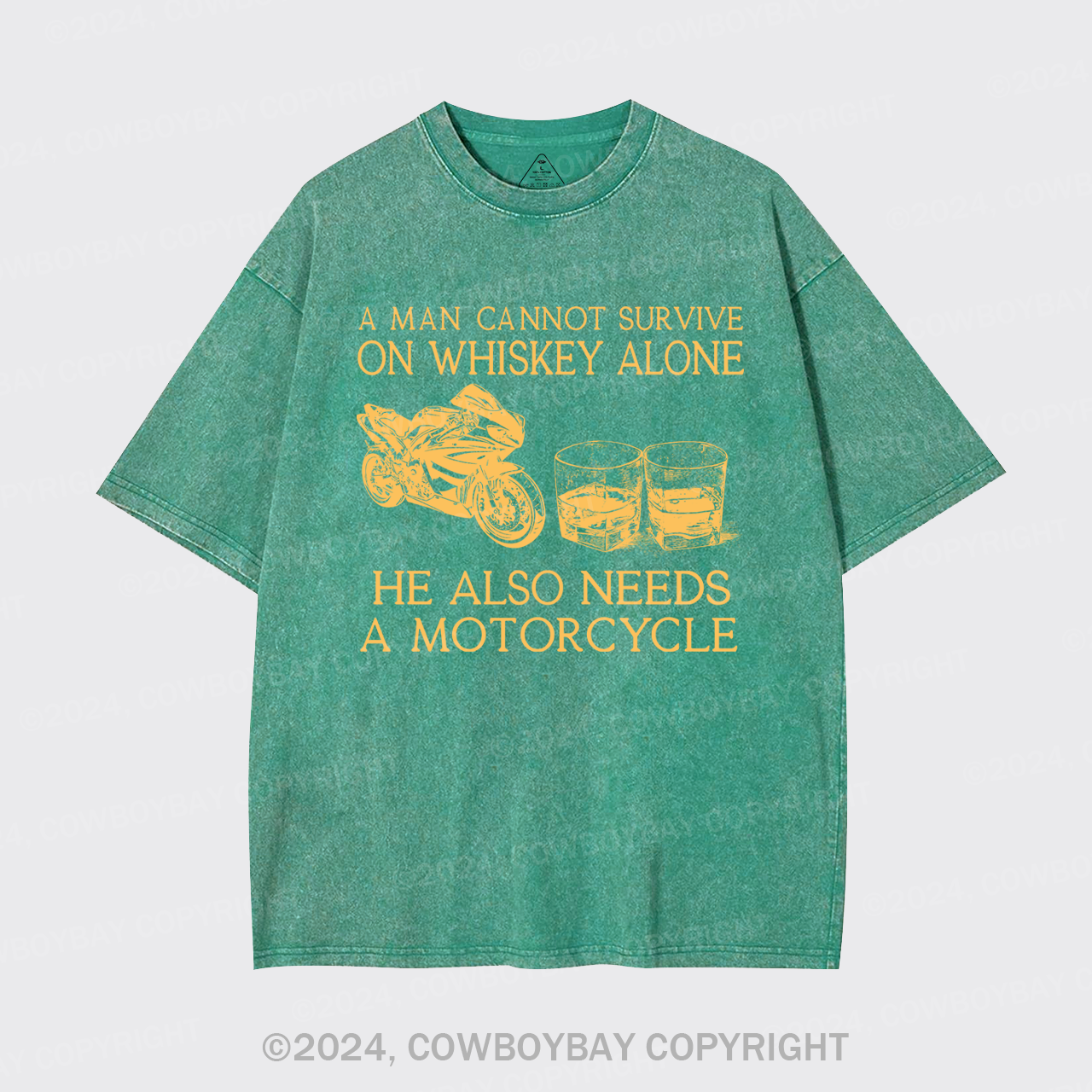 Whisky And Motorbike Garment-dye Tees