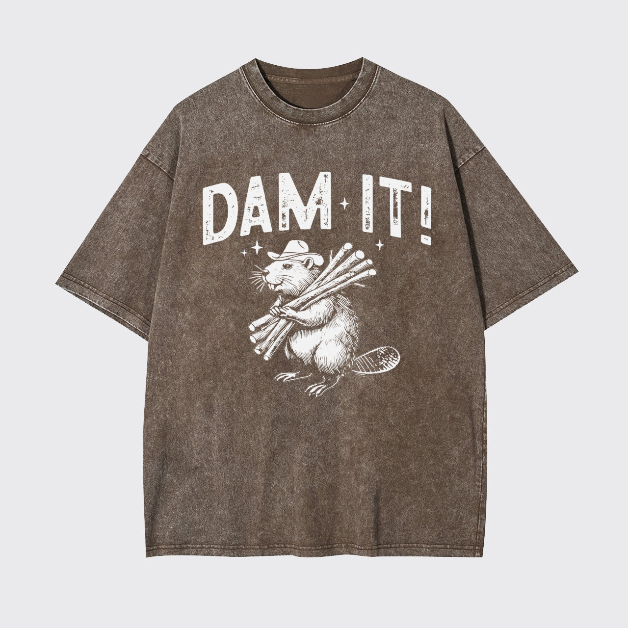 Funny Beaver,Dam It Garment-dye Tees