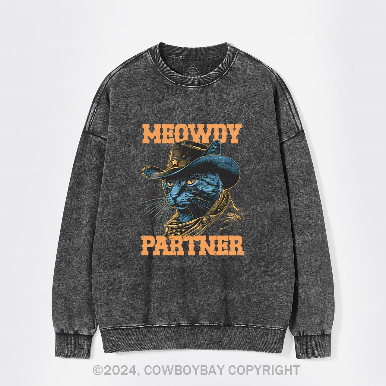 I Am The Legendary Black Cat Washed Sweatshirts