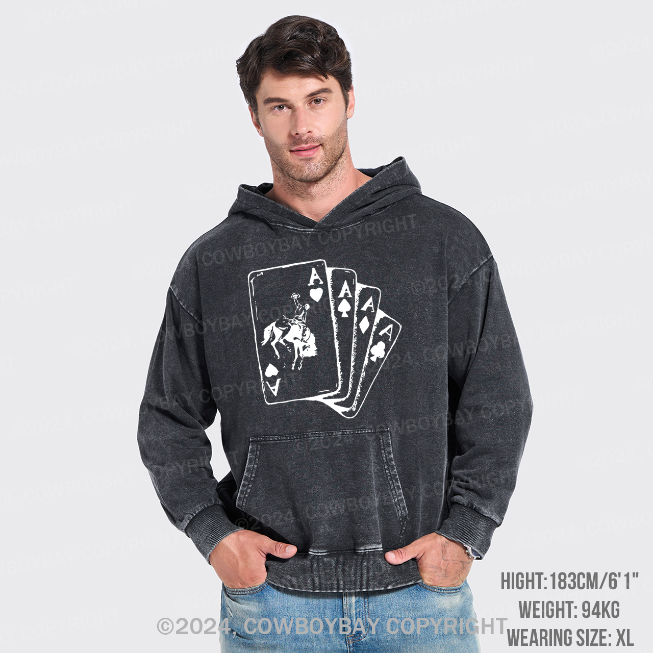 Ace  Cowboy Punchy  Garment-dye Hoodies