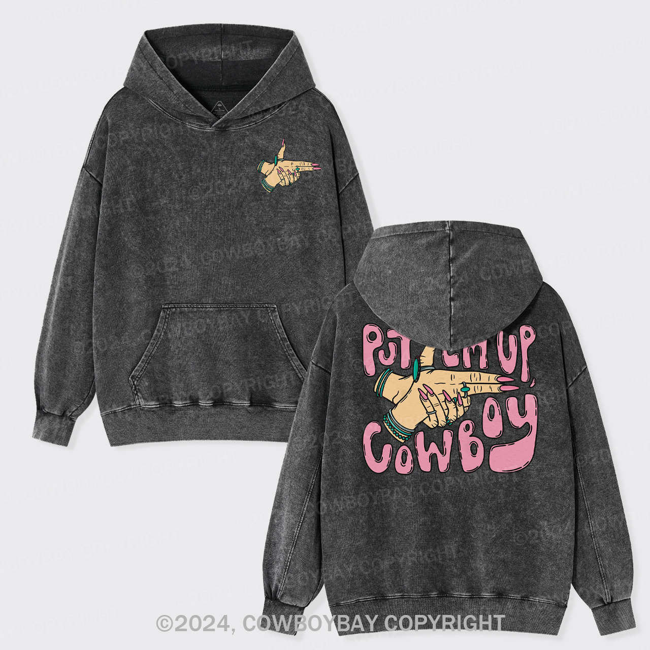 Put ��Em Up Cowboy Garment-Dye Hoodies