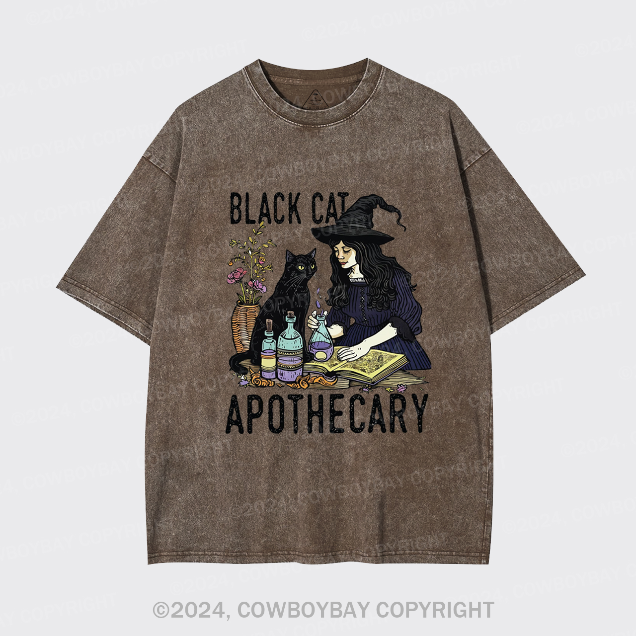 Black Cat Apothecary Garment-dye Tees