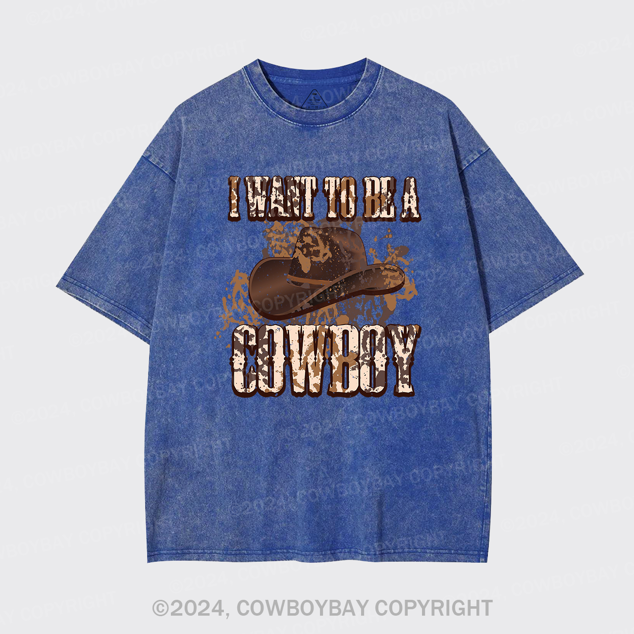 Wanna Be Cowboy Western Vintage Garment-dye Tees