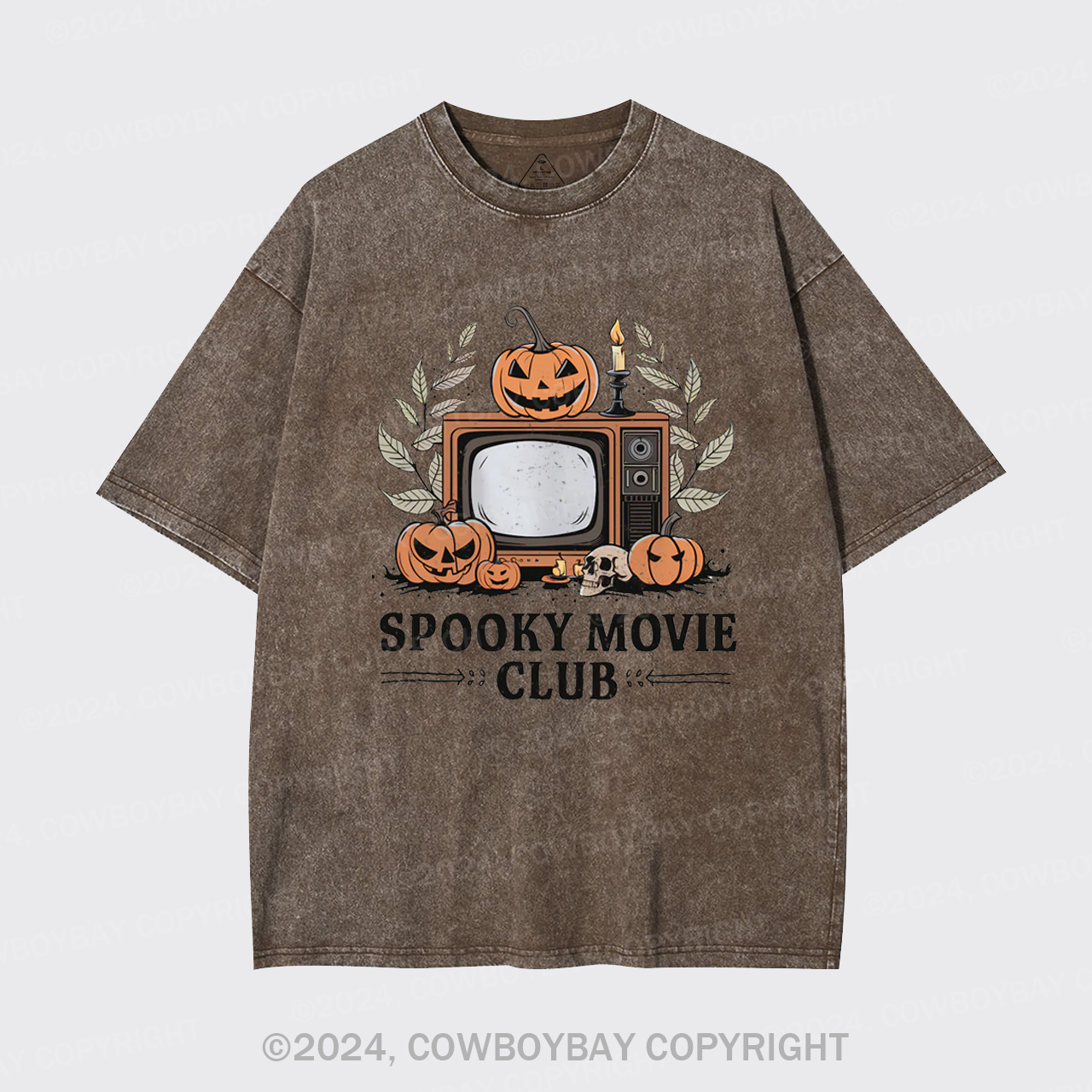Halloween Horror,Spooky Movie Club Garment-dye Tees