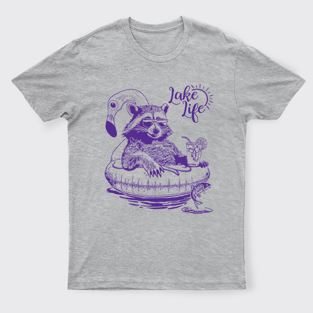 Cute Raccoon Retro Beach Theme T-Shirts