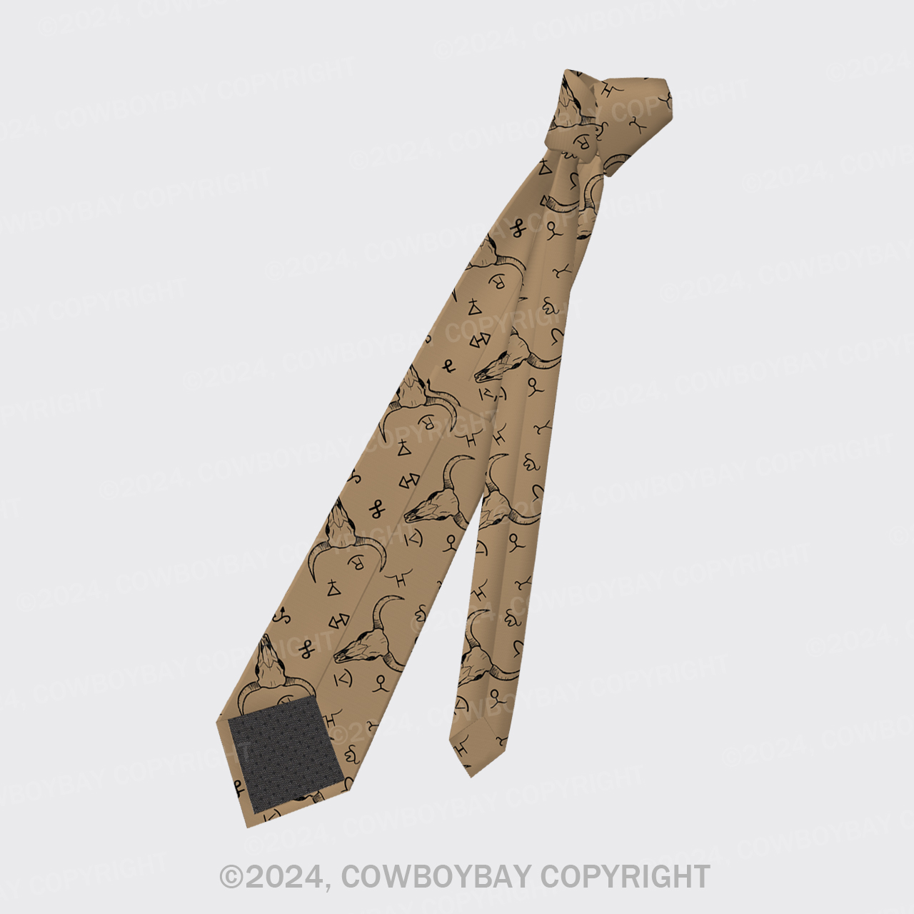 Cattle Branding Silk Necktie