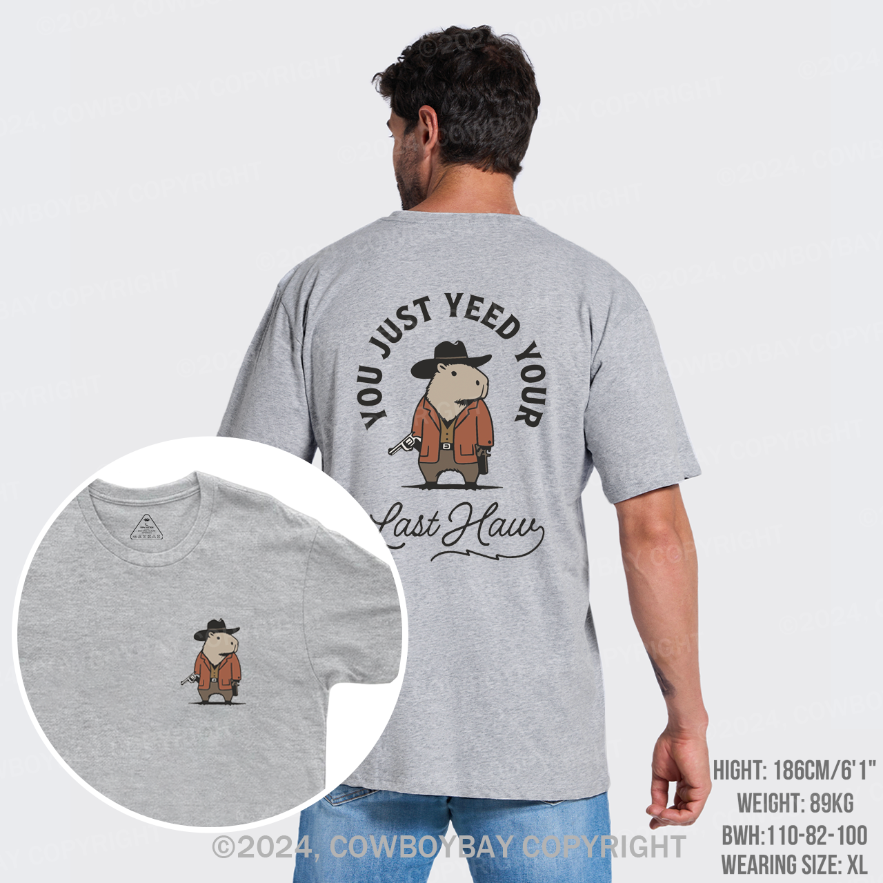 Funny Capybara Cowboy T-Shirts