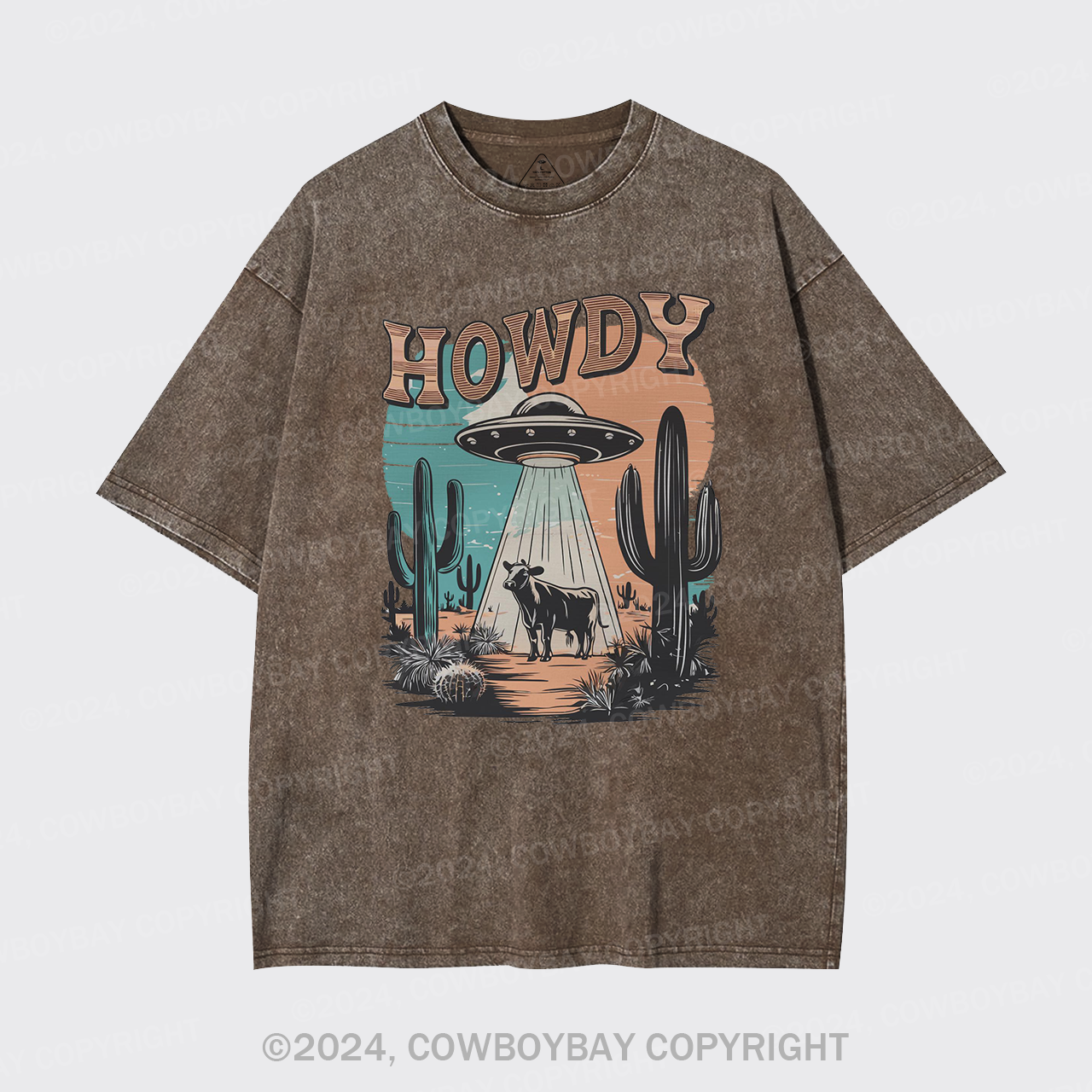 Western UFO,HOWDY Garment-dye Tees