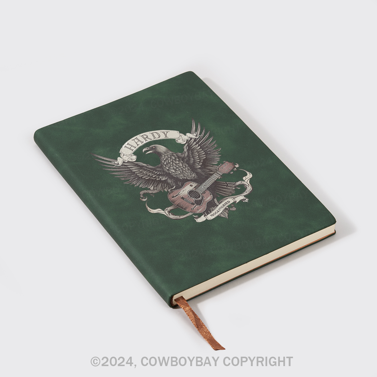 A5 Vintage Sheepbark Notebook-Hardy Vintage Crow Western Country Music