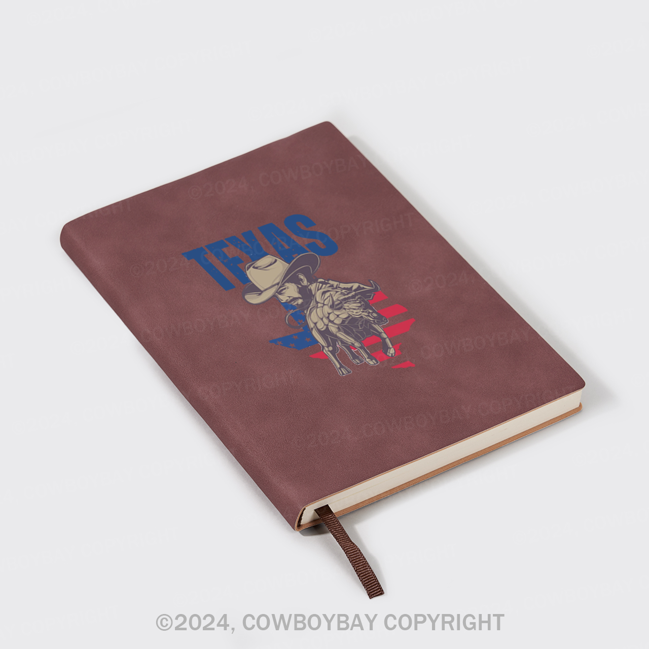 A5 Vintage Sheepbark Notebook-"Texas Cowboy"