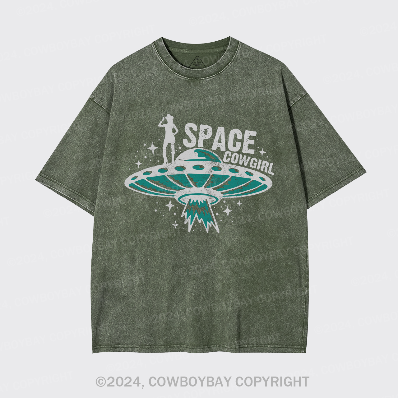 The cowgirl Is Here To Pick You Up Garment-dye Tees