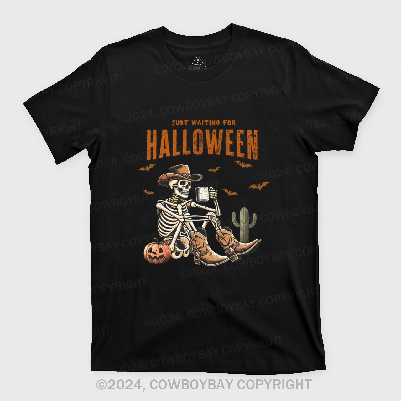 Western Skeleton Waiting for Halloween T-Shirts