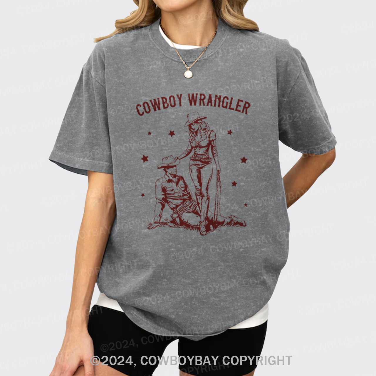 Cowboy Wrangler Garment-dye Tees