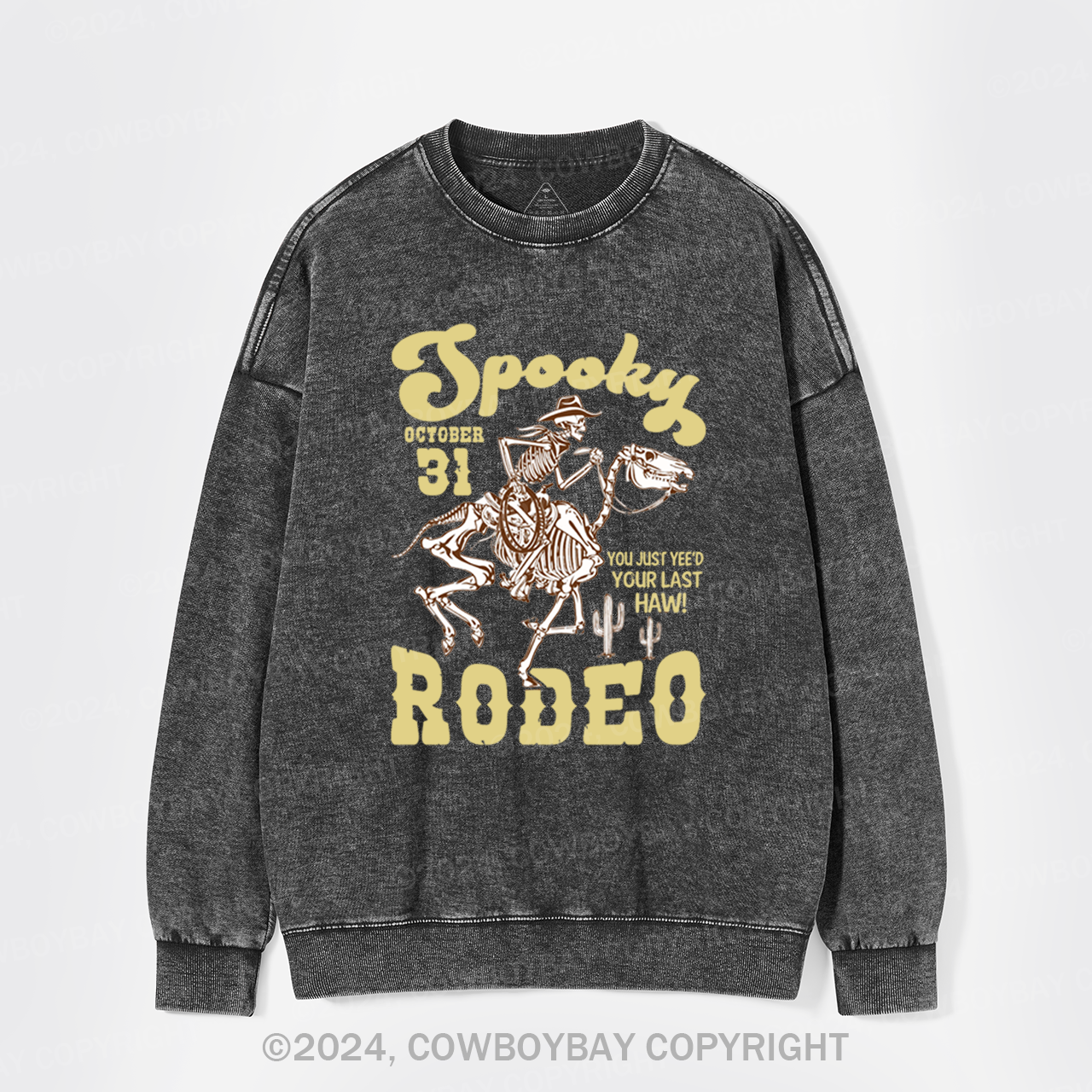 October 31,Spooky Rodeo Washed Sweatshirts
