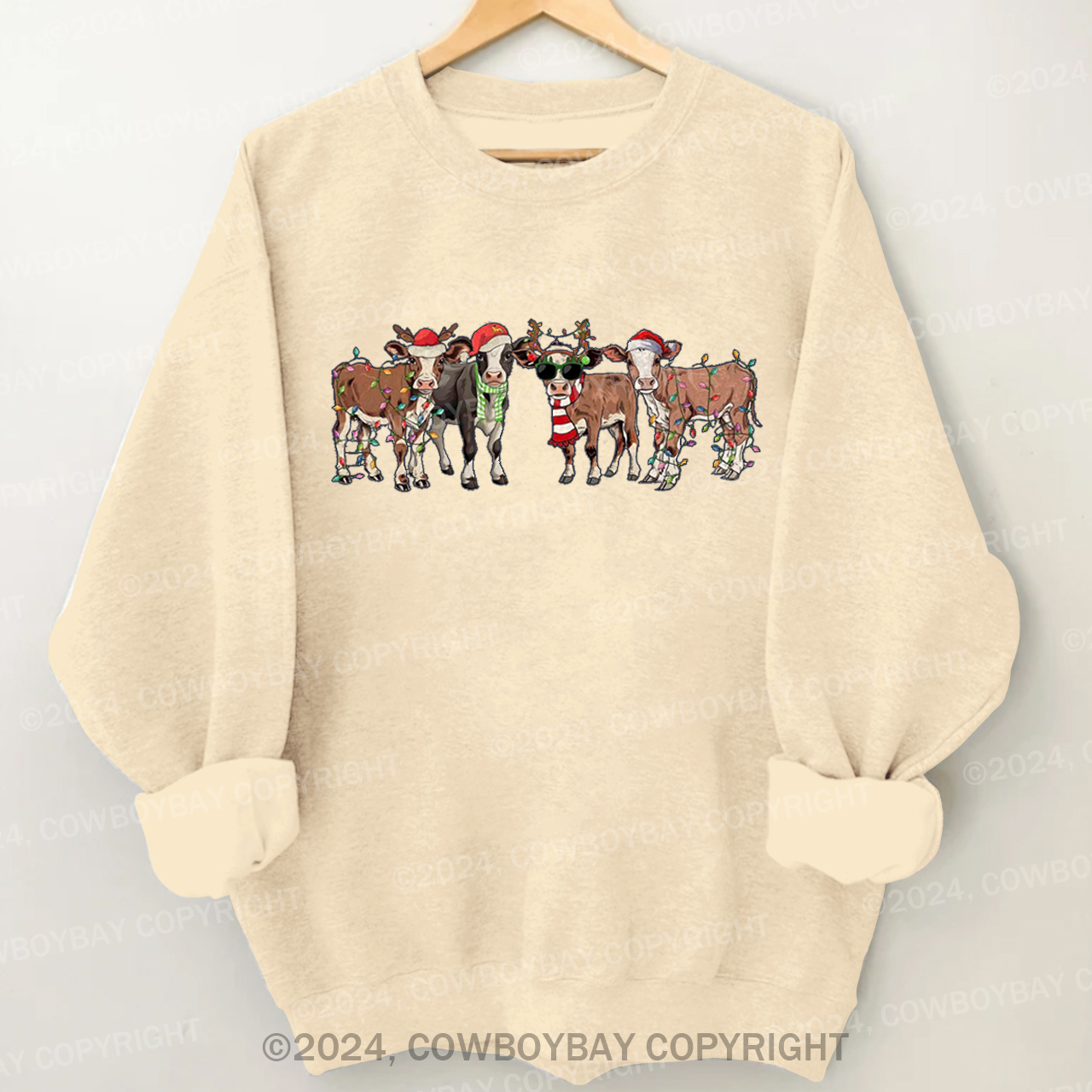 Christmas Cow Sweatshirt