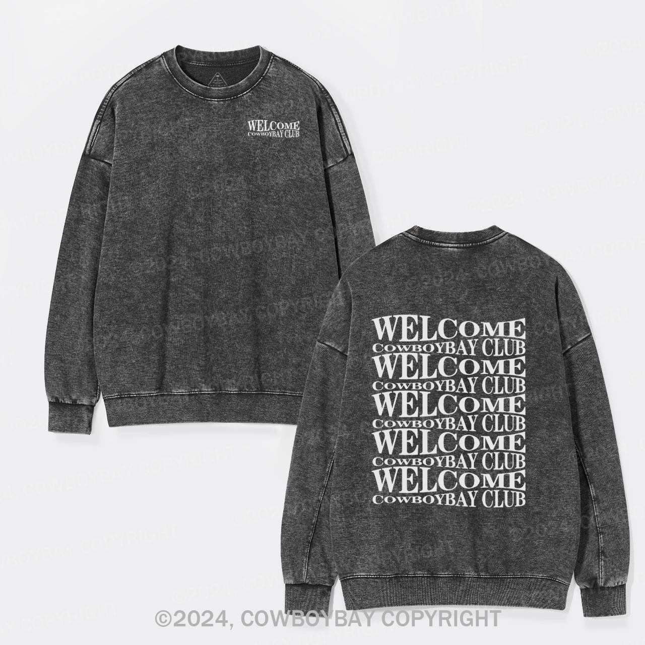 Welcome Cowboybay Club Washed Sweatshirts