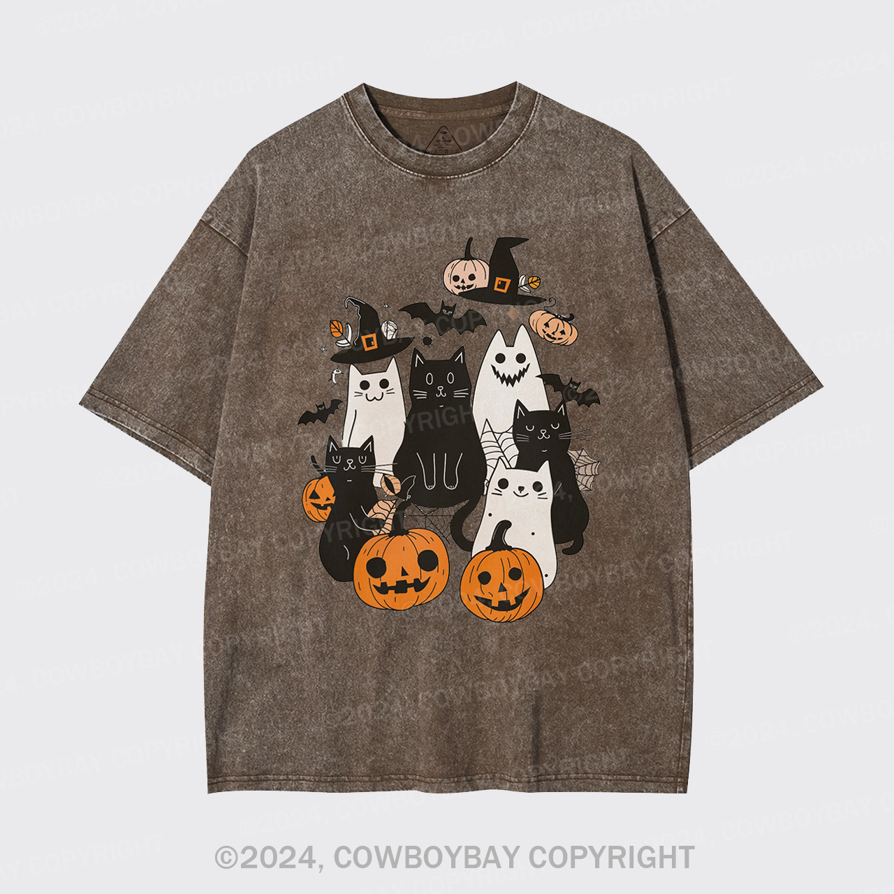 Halloween Cute Ghost Boo Garment-dye Tees