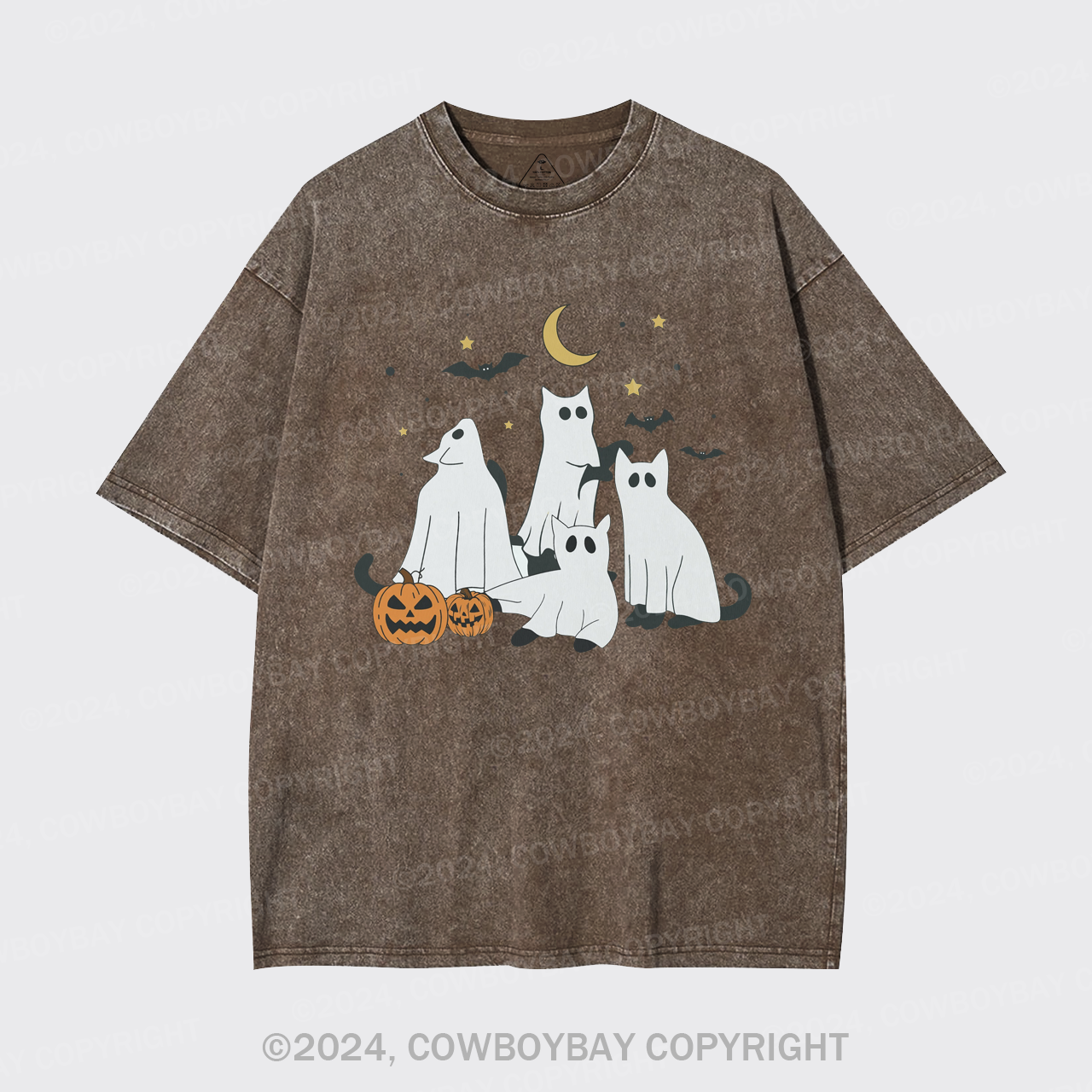 Halloween Cat Garment-dye Tees