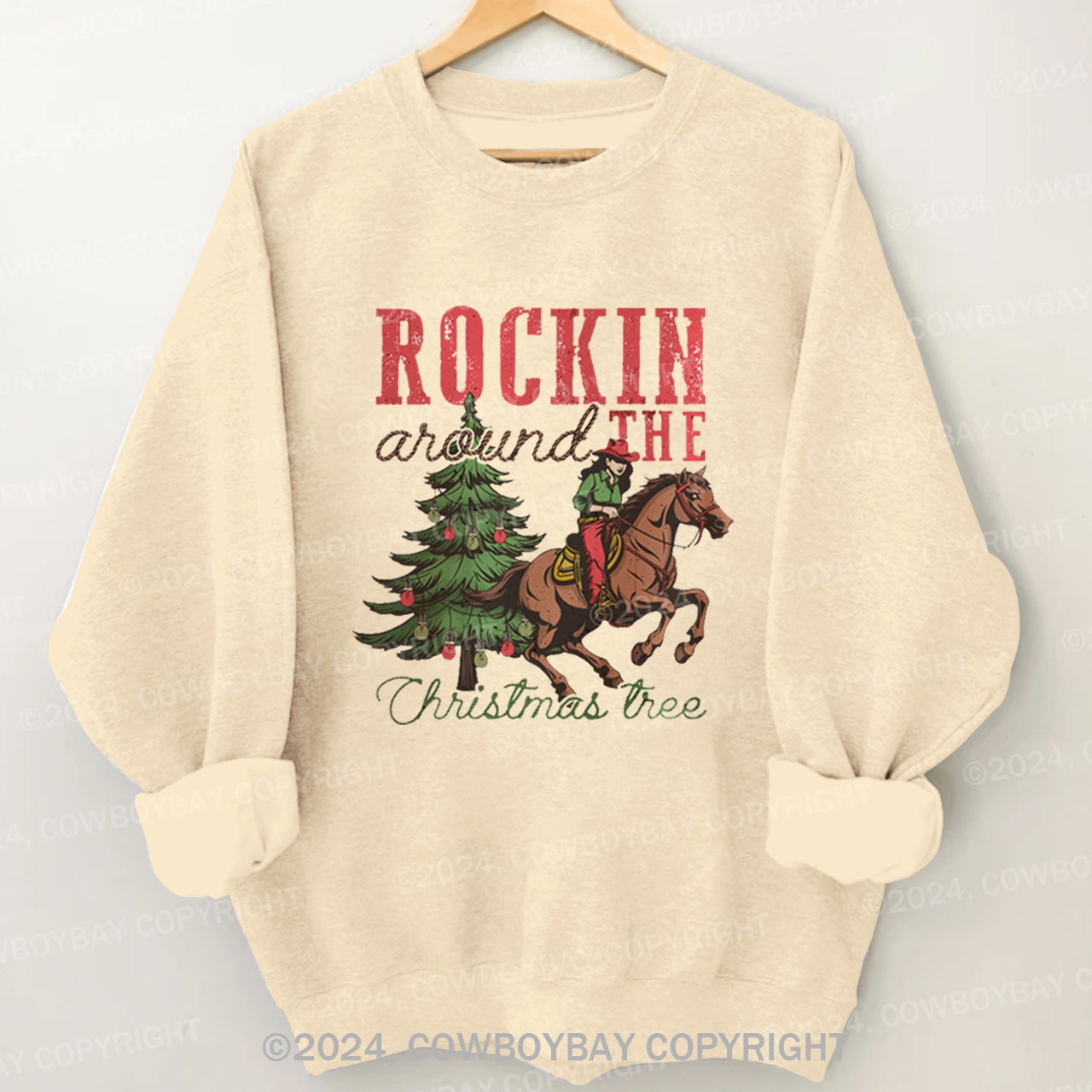 Rocking Around The Christmas Tree Cowgirl Sweatshirt