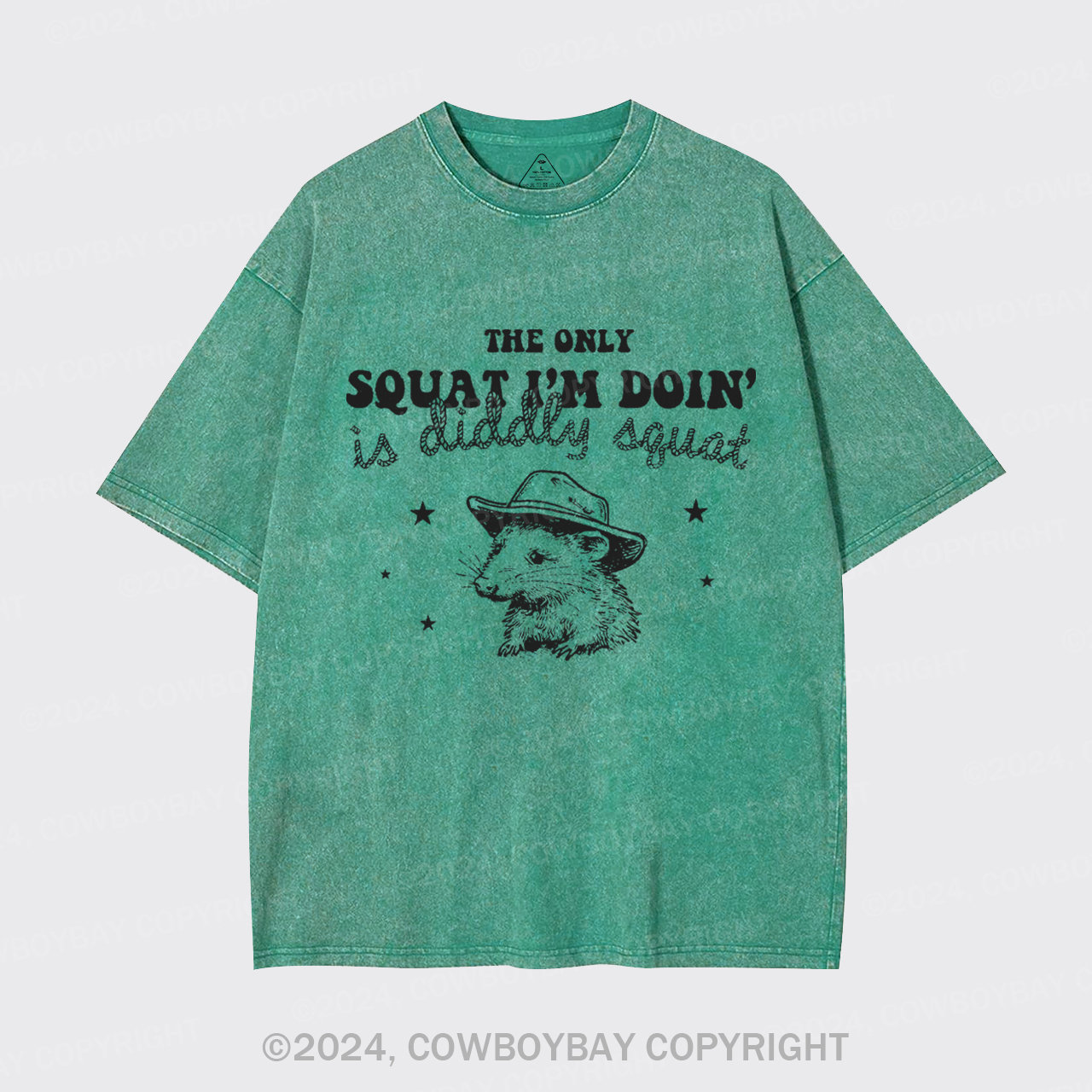 The Only Squat I'm Doing Is Diddly Squat Garment-dye Tees