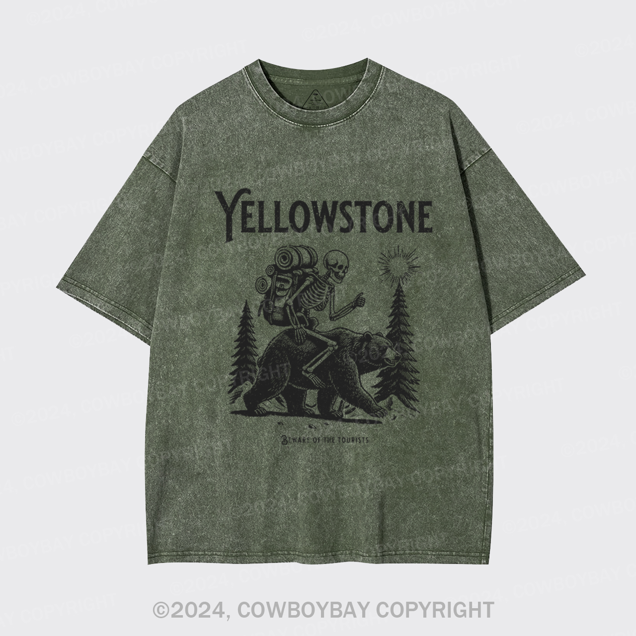 Yellowstone Skeleton Crewneck Garment-dye Tees