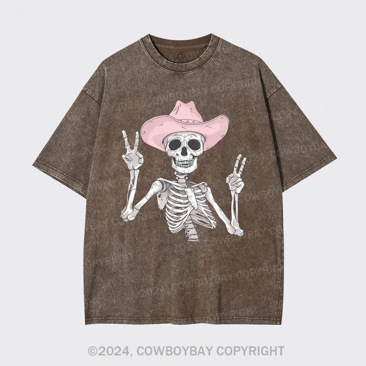 The Pink Skull Is Halloween Garment-dye Tees