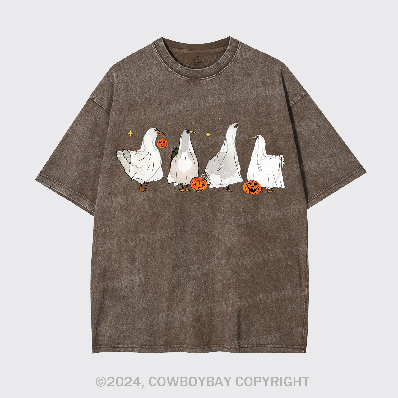 Halloween Ghost Ducks Garment-dye Tees