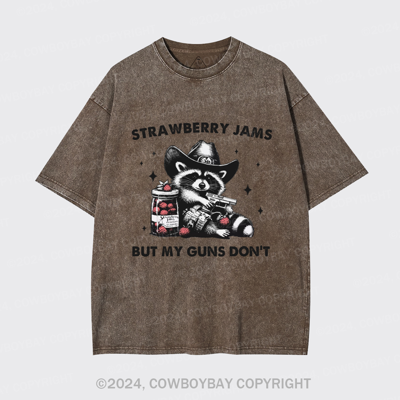 Strawberry Jams But My Guns Don't Garment-dye Tees
