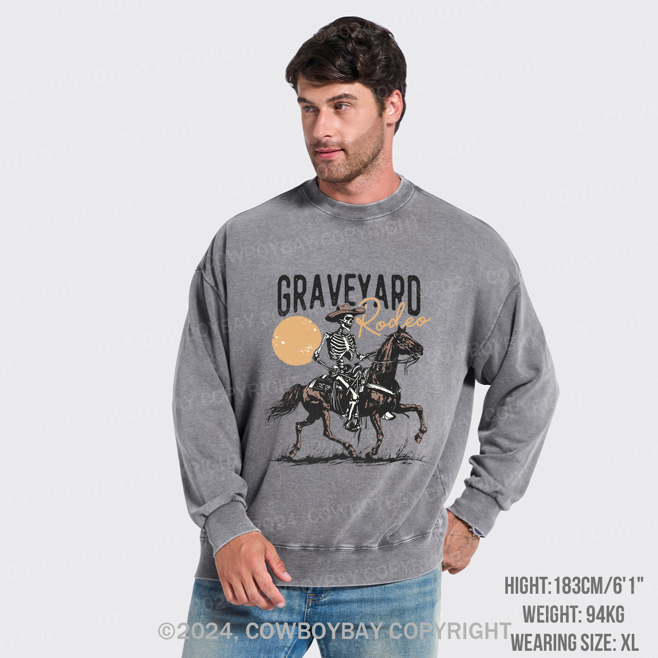 Graveyard Rodeo Washed Sweatshirts