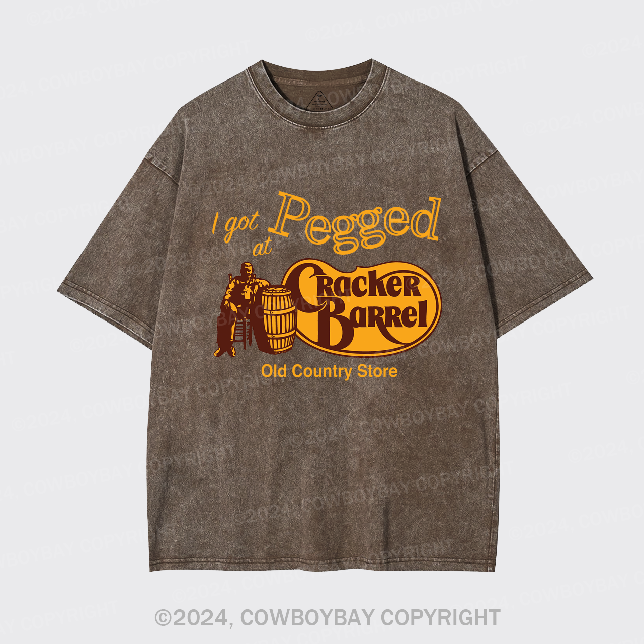 I Got Pegged at Cracker Barrel Old Country Store Garment-dye Tees
