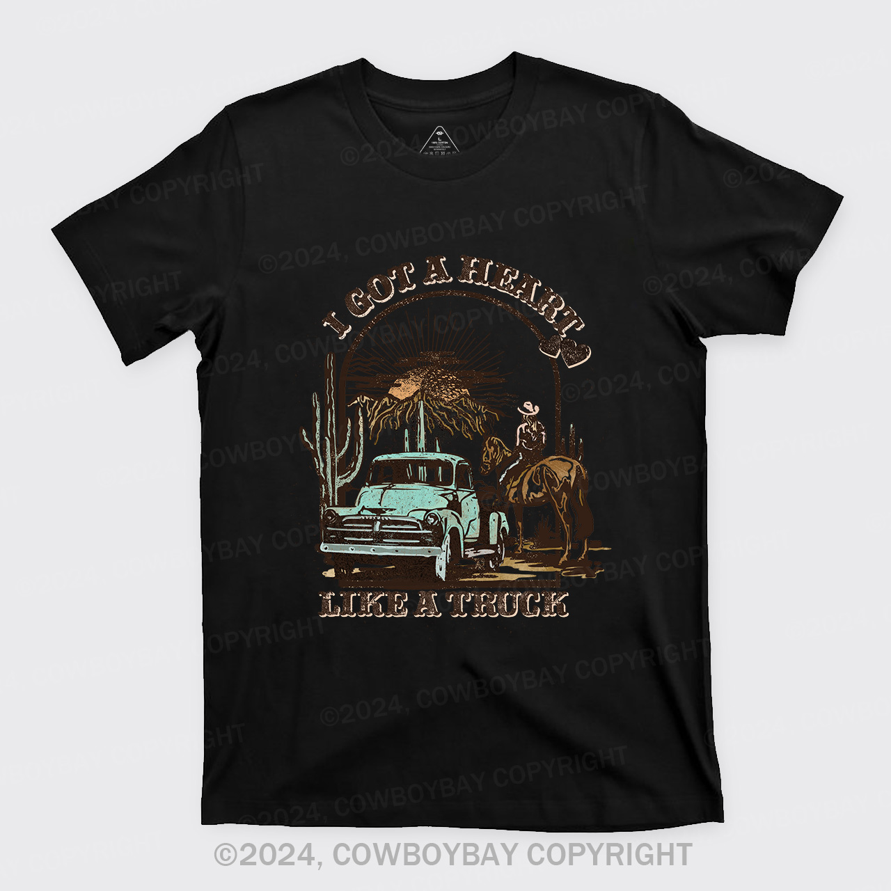 Heart Like A Truck Western Sunset Tees