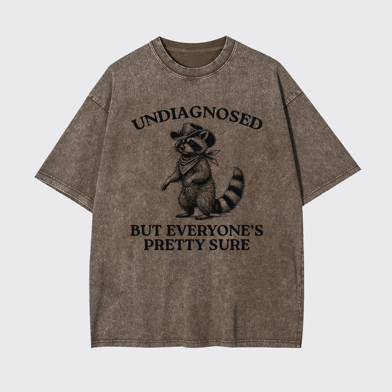 Trash Raccoon-Undiagnosed But Everyone's Pretty Sure Garment-dye Tees