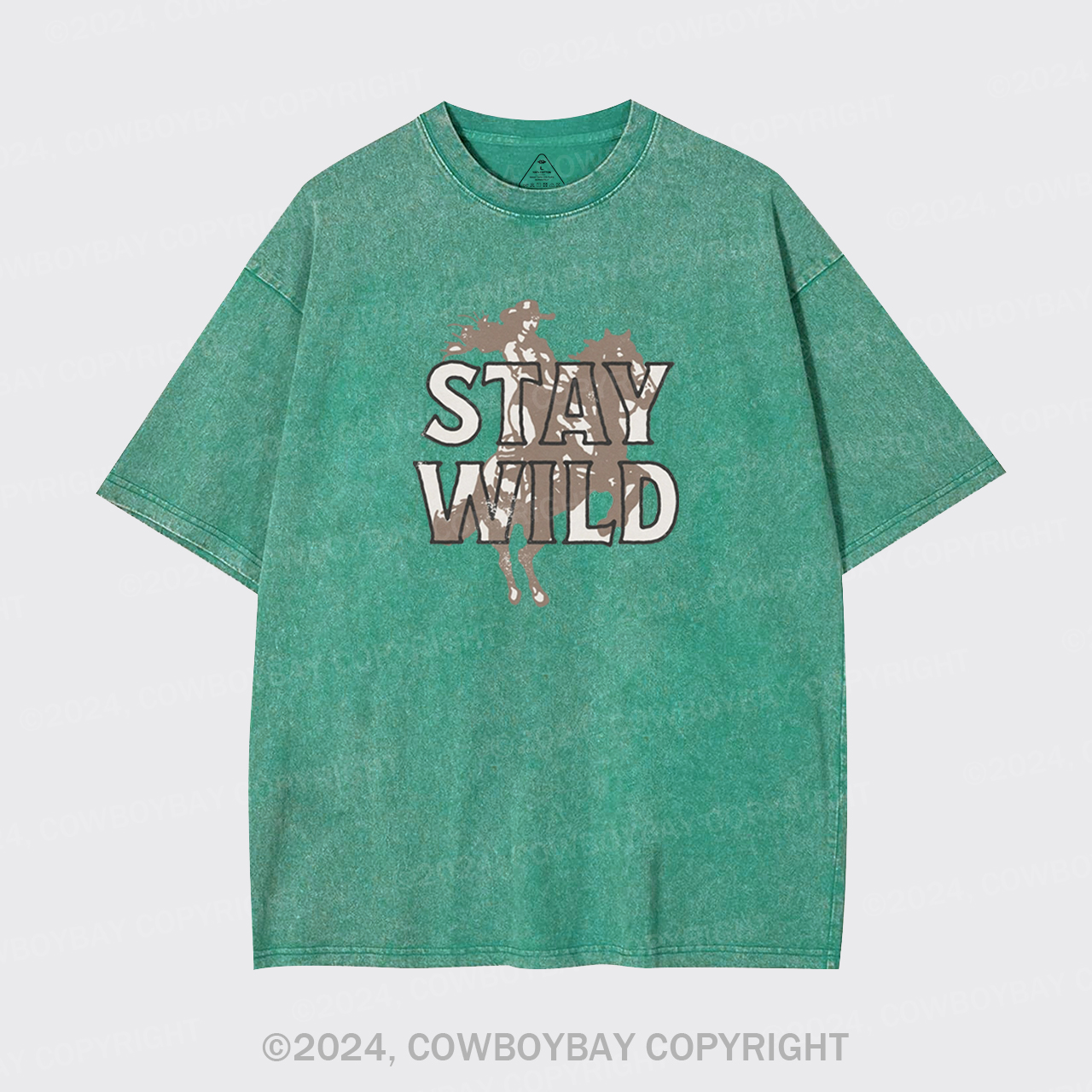 Stay Wild Cowgirl Horse Western Garment-dye Tees