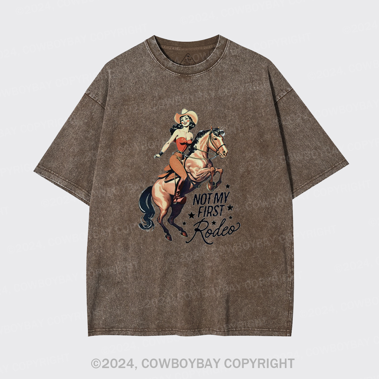 Retro Rodeo Cowgirl Garment-dye Tees