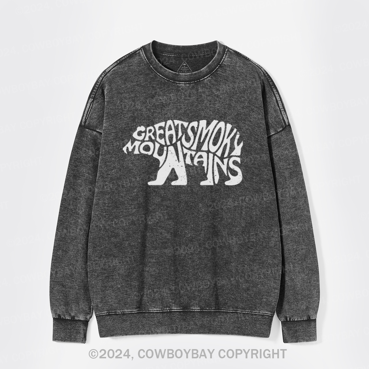 Great Smoky Mountains In A Bear Washed Sweatshirts