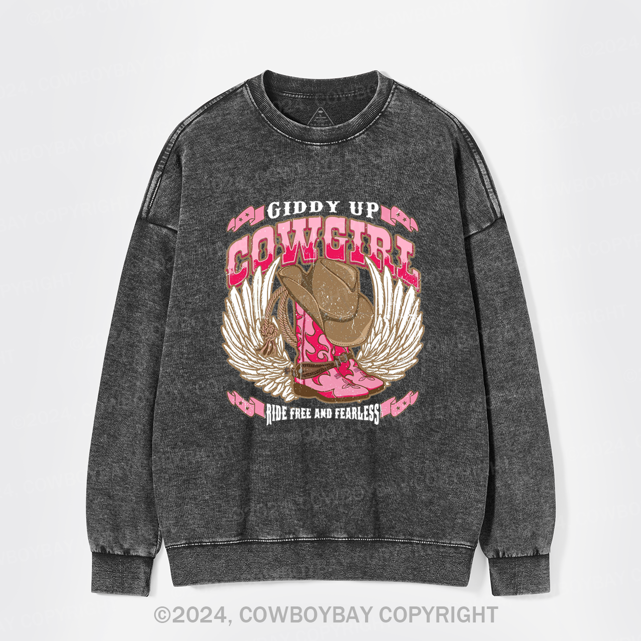 Giddy Up Cowgirl Washed Sweatshirts