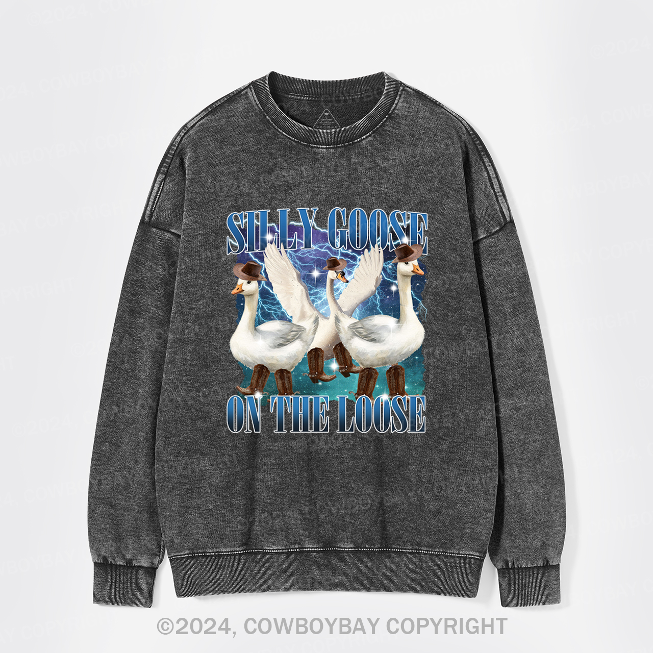 Silly Goose On The Loose Washed Sweatshirts