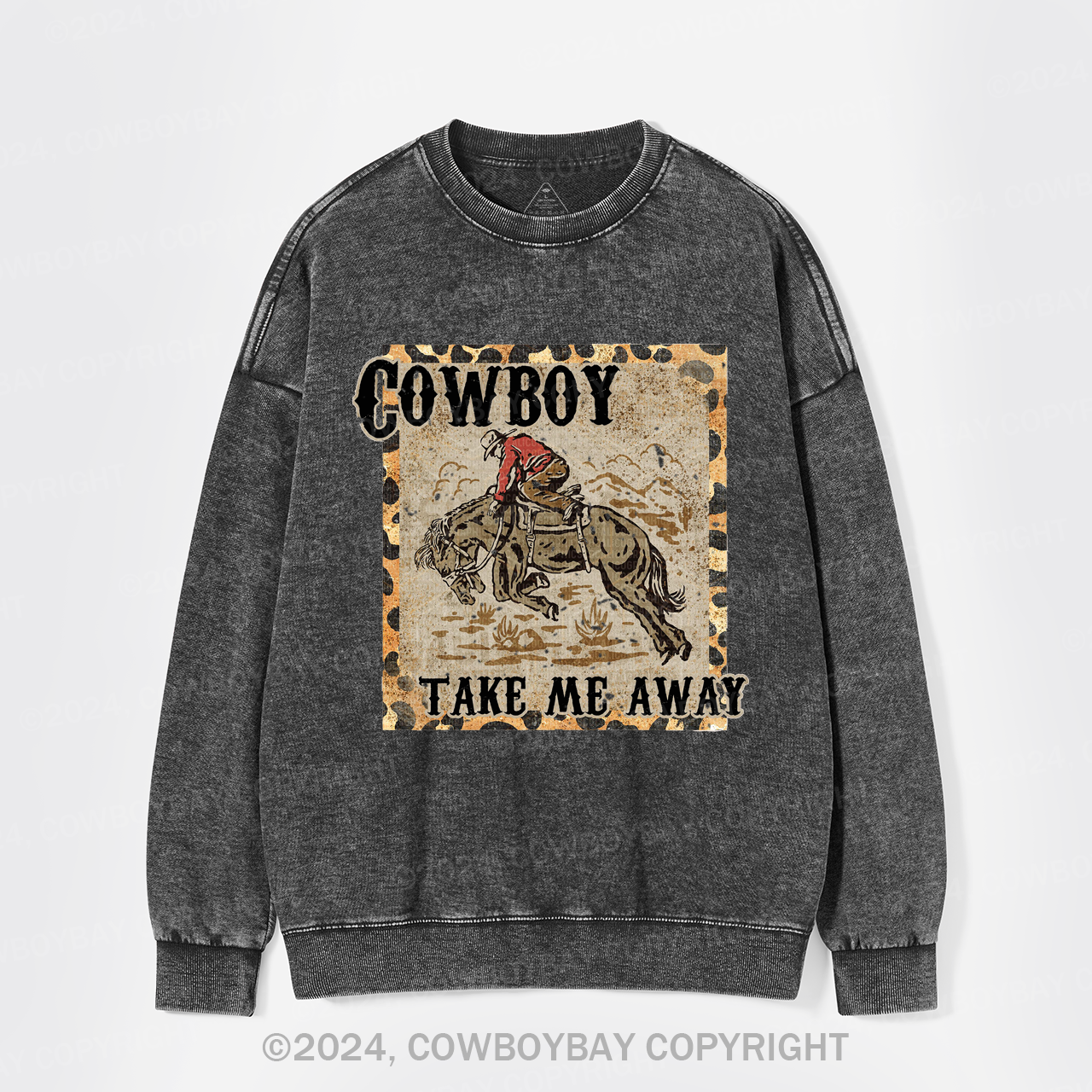 Cowboy Take Me Away,Western 90s Washed Sweatshirts