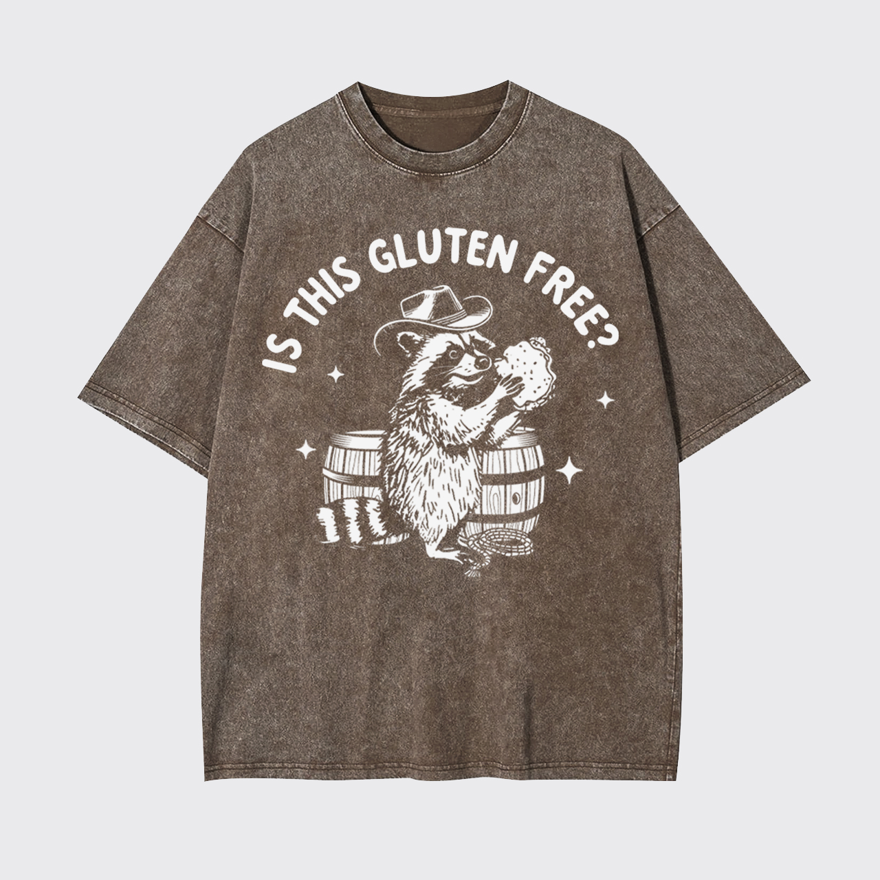 Gluten Free Raccoon Garment-dye Tees