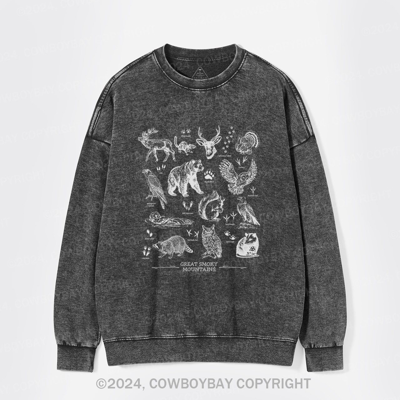 Tennessee National Park Wildlife Washed Sweatshirts