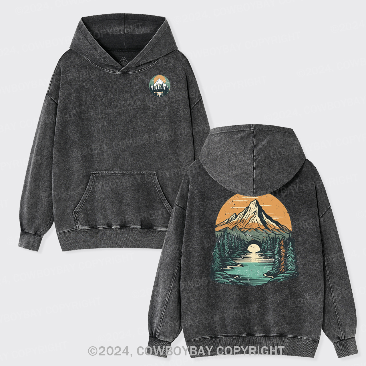 Tennessee National Park Forest Exploring Garment-Dye Hoodies