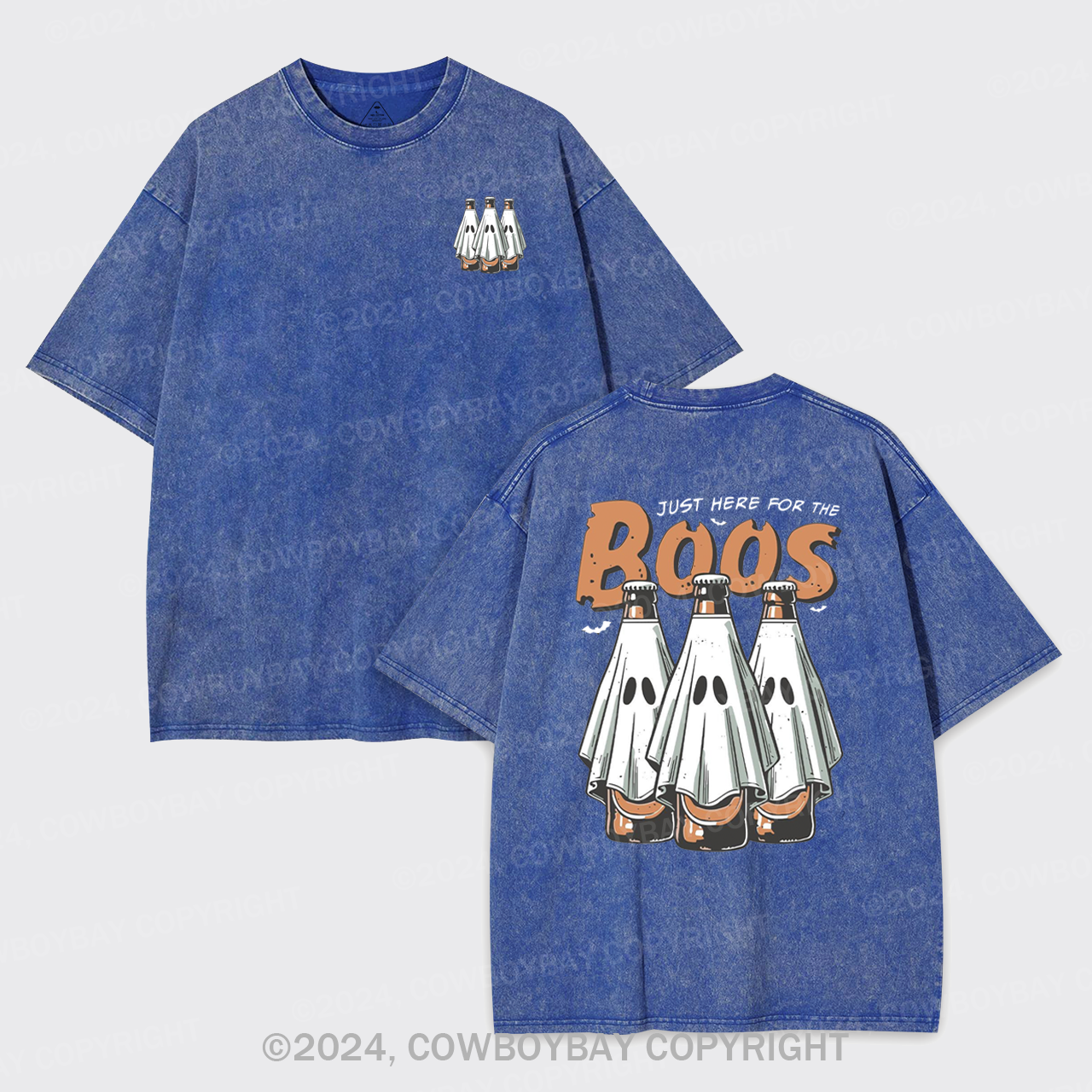 Halloween Just Here For The Boos Garment-dye Tees