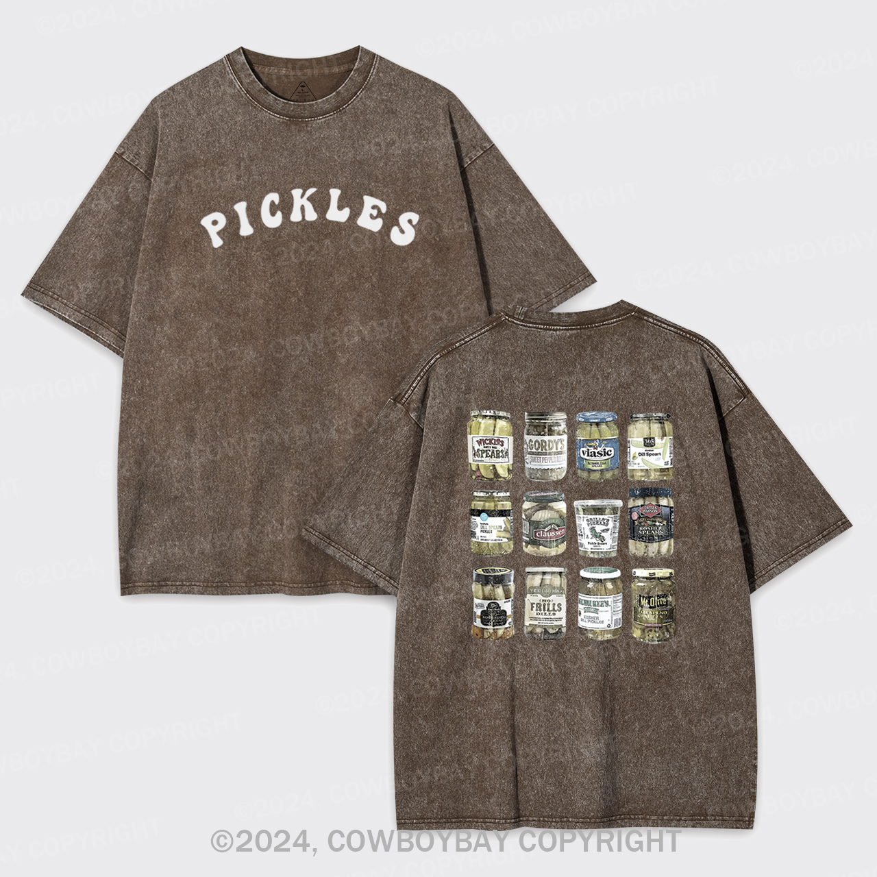 Canned Pickles Lovers Vintage Garment-dye Tees