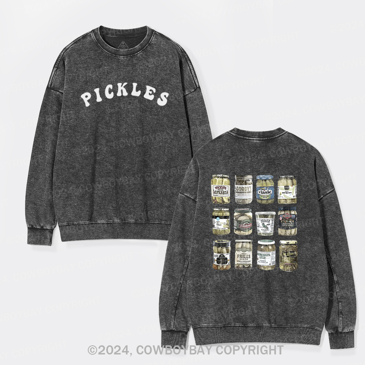 Canned Pickles Lovers Vintage Washed Sweatshirts