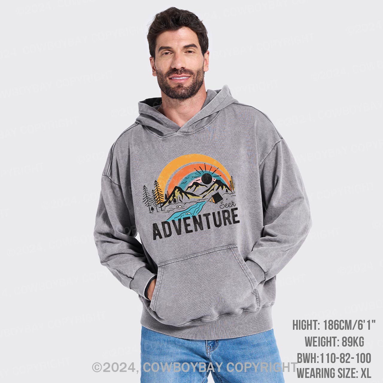 Seek Adventure Garment-Dye Hoodies