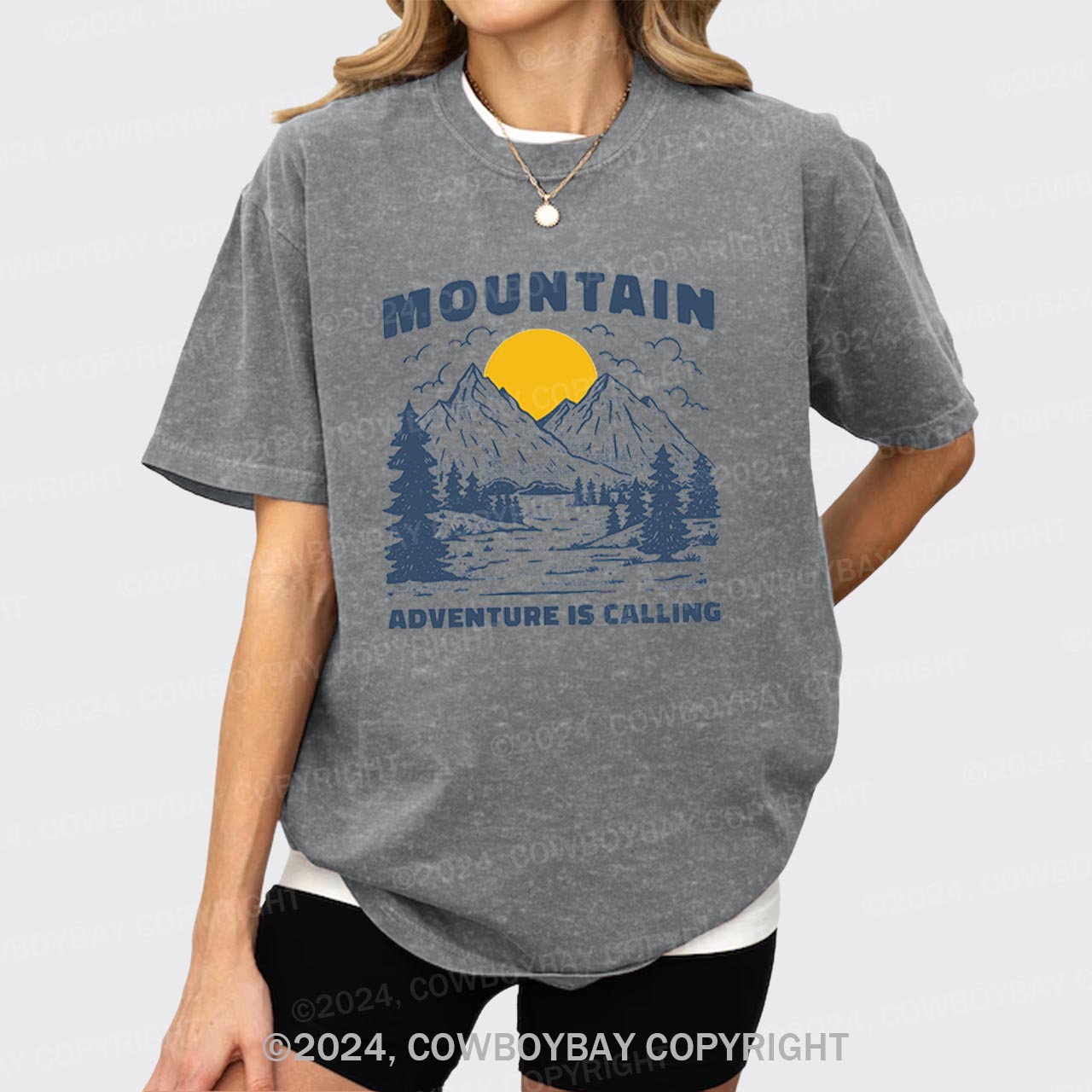 Mountain Adventure Is Calling Garment-dye Tees