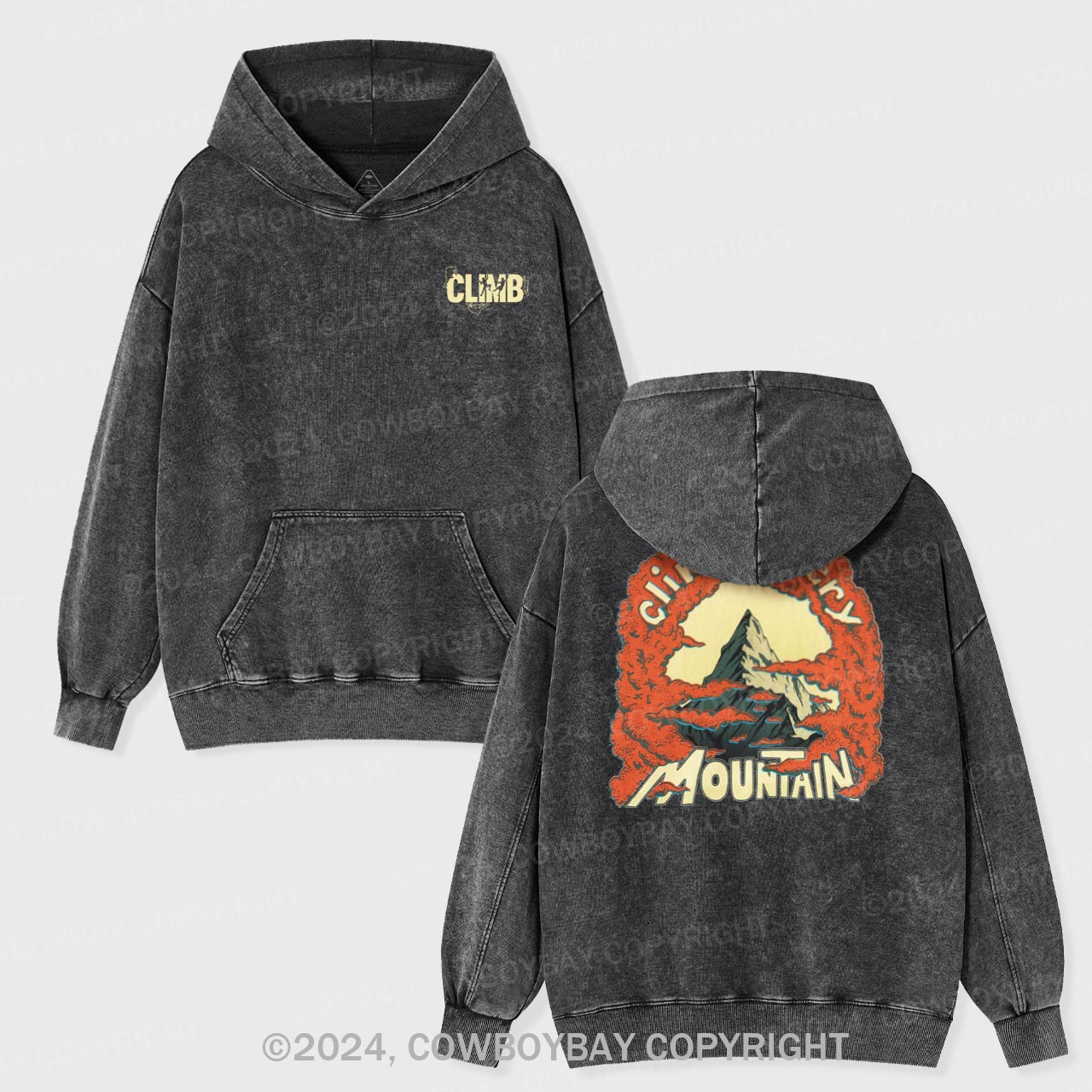 Climb Every Mountain Garment-Dye Hoodies