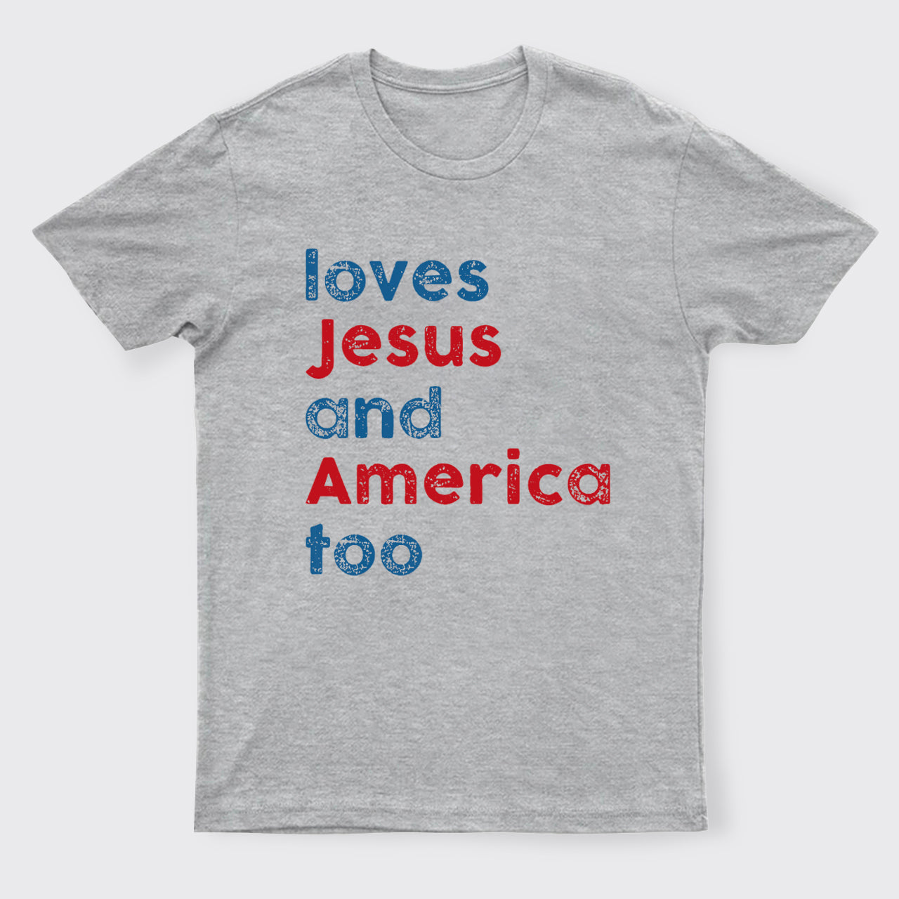 Patriotic Christian-Loves Jesus And America Too T-Shirts