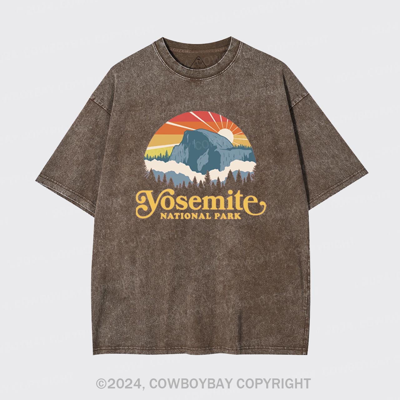 Yosemite Mountain Hiking Garment-dye Tees